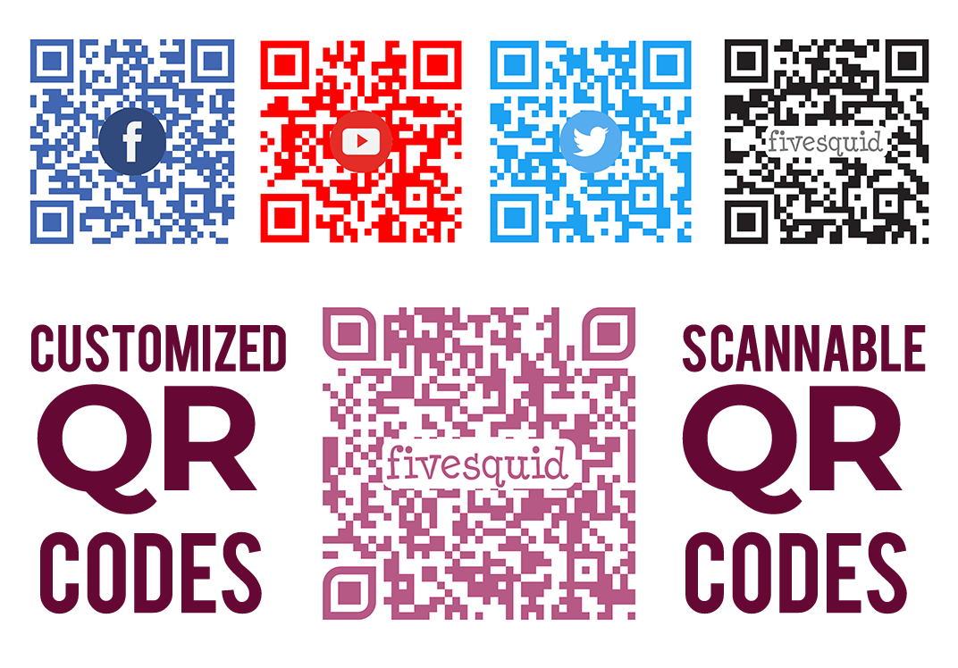 create 2 custom scannable print ready qr codes with y...