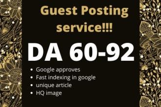 i can provide 20 guest post high quality sites