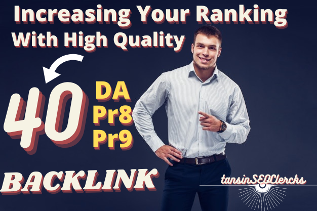Build 40 High Quality Backlinks For Rank website