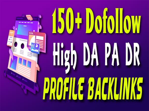 150+ dofollow high authority seo profile backlinks