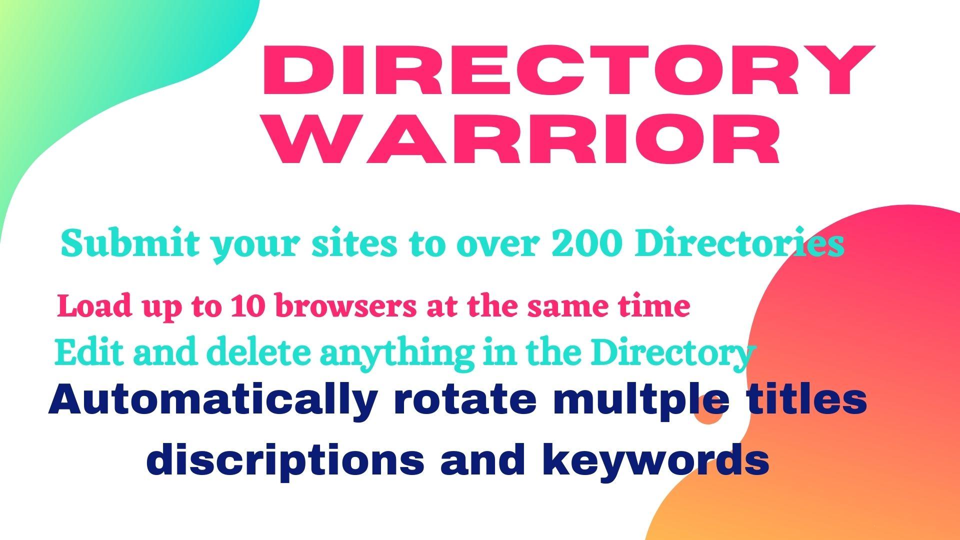 Post Your sites to over 200 Directories and automatic...