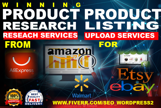 I will do 10 products listing on your store OR 10 pro...
