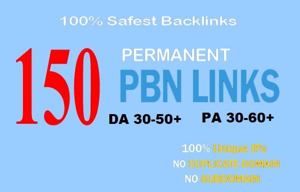 premium 150 PBN Backlink homepage web 2.0 with perman...