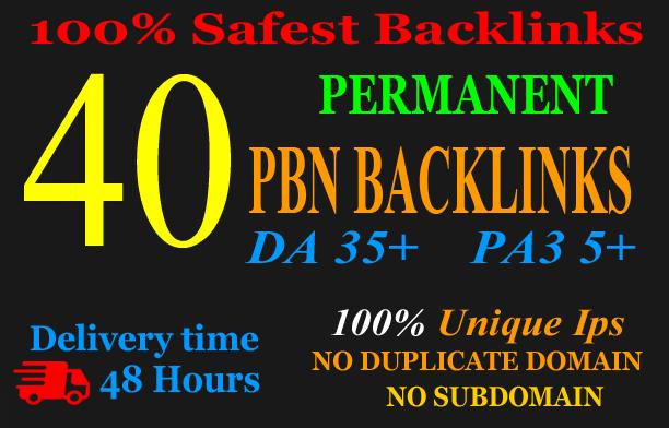 Build 40+ Permanent Web2.0 Backlink with High DA/PA/T...