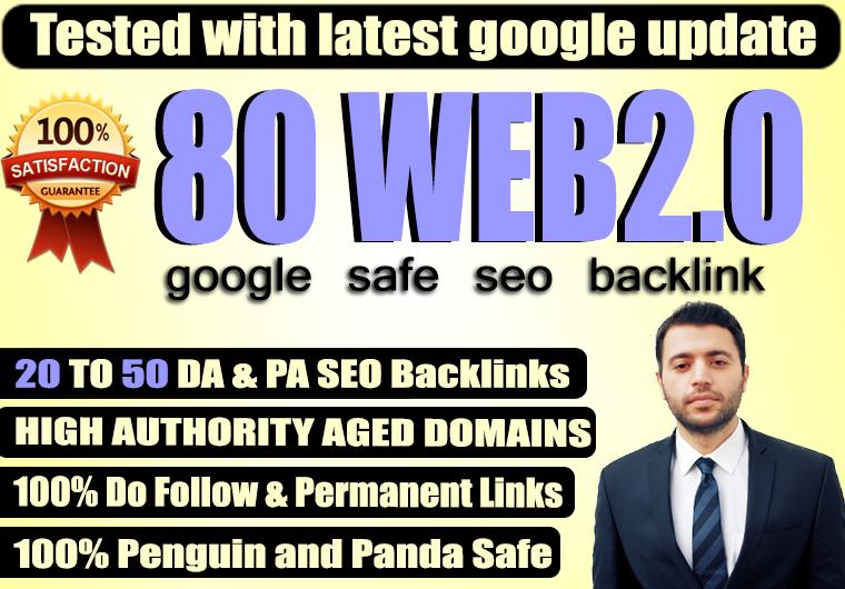 Build 80 Permanent WEB2.0 Backlinks With High DA PA T...