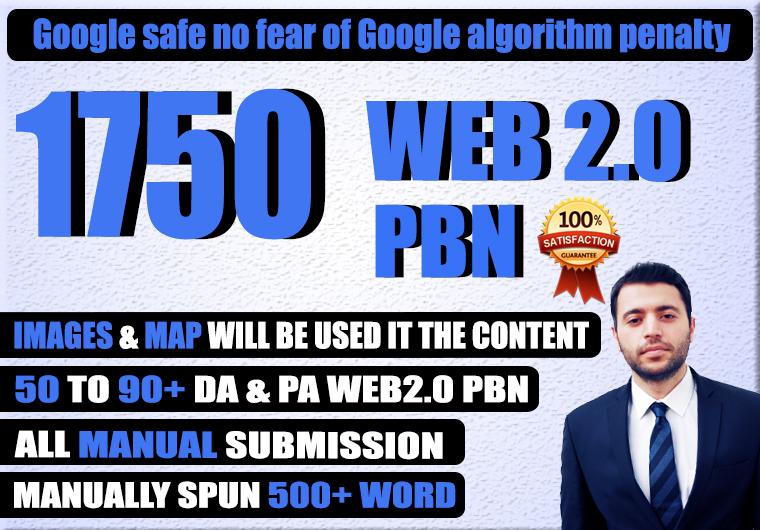 GET 1750 unique quality web2.0 PBN BACKLINK in Homepa...