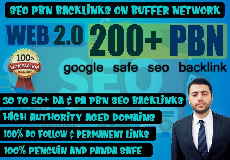 Build premium 200 Backlink web 2.0 with permanent dof...