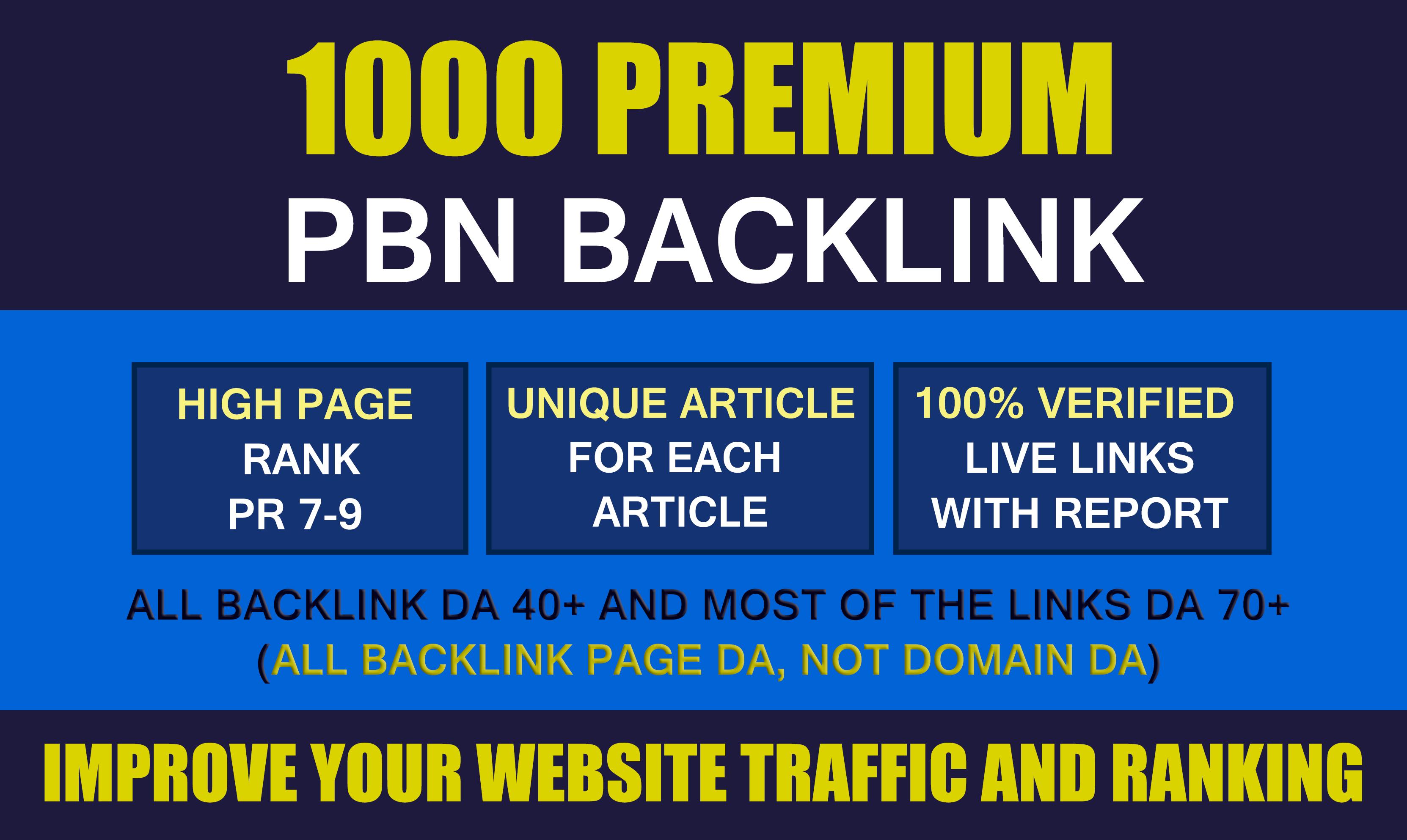 Premium 1000 PBN & WEB 2.0 Backlink with Permanen...