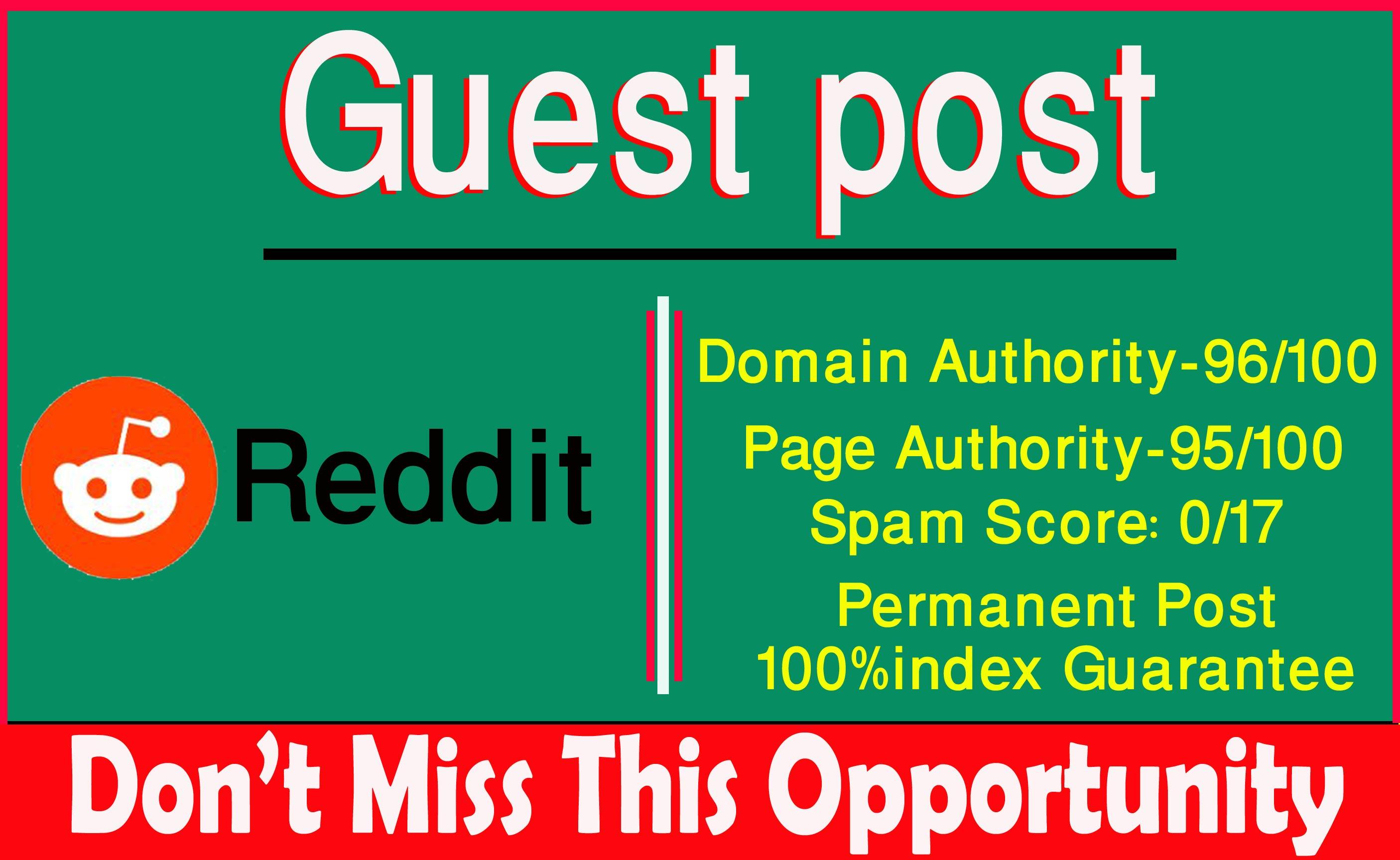 Write and publish Guest post on Reddit - Reddit. com ...