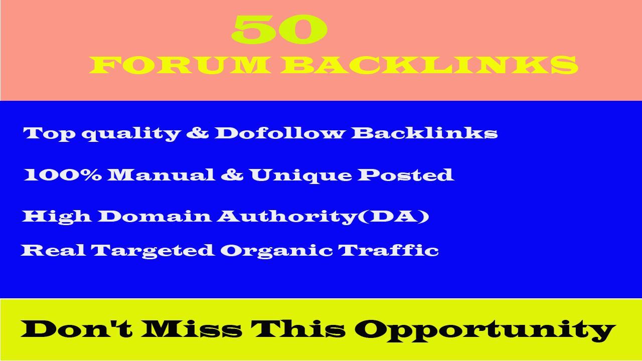 I will provide you 25 high quality dof0llow forum pos...