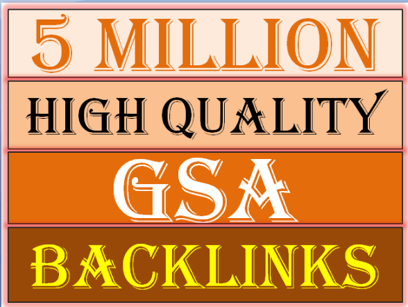 5 Millions GSA Backlinks for whitehat seo to rank you...