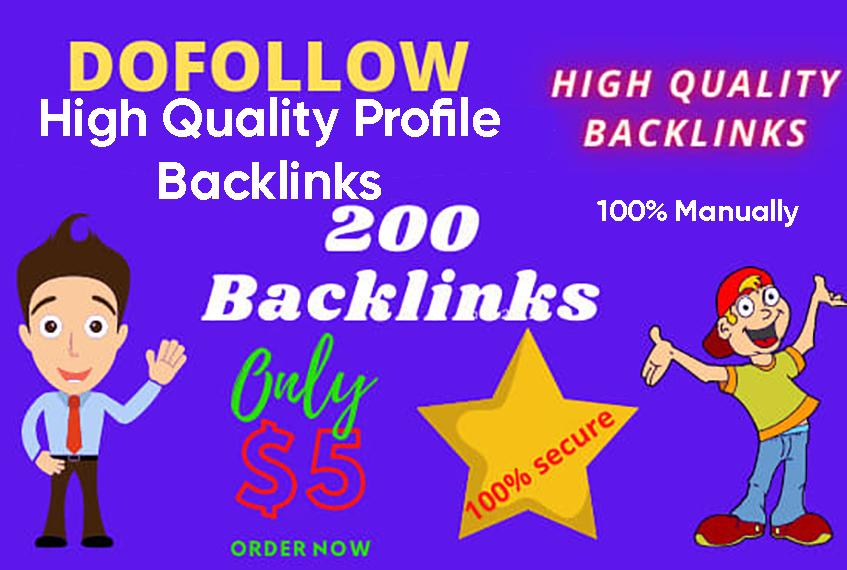Create 200 HQ Profile Backlinks Manually For website ...