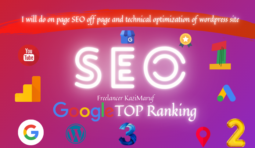 I will do on page SEO off page and technical optimiza...