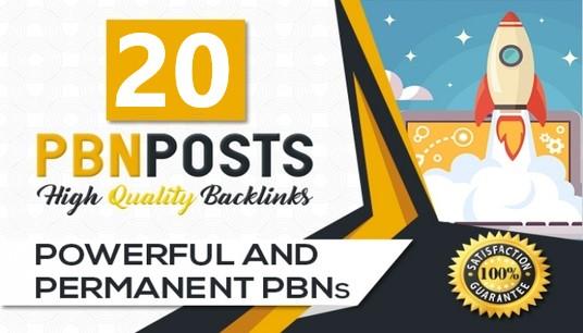 I Will Provide 20 PBN Dofollow Backlinks On High Metr...