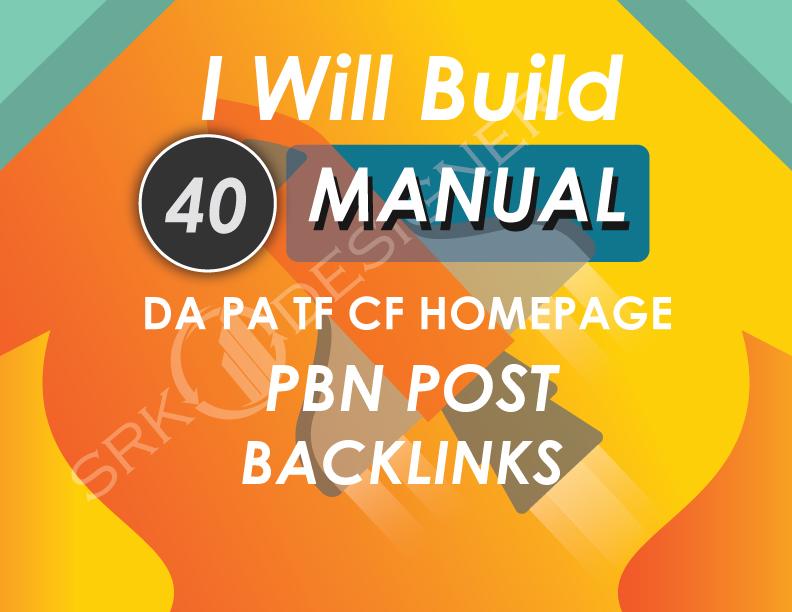Build 40 High Metrics Powerful PBN Links Contextual B...