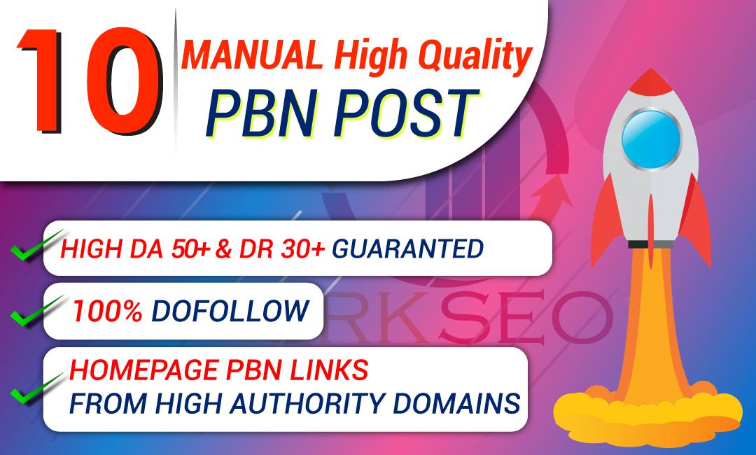 Build 10 PBN DA 50+ and DR 30+ Contextual Backlinks
