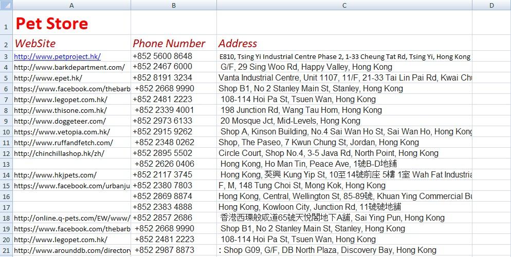 Data Entry/Web Research/File Conversion/Email Extract...