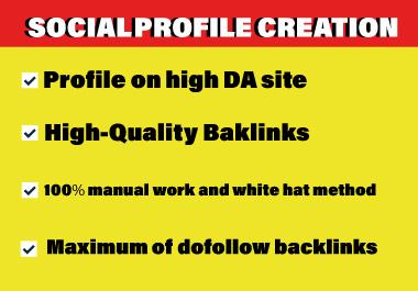 Manually Create 100 Social Profiles Set Up or Profile...