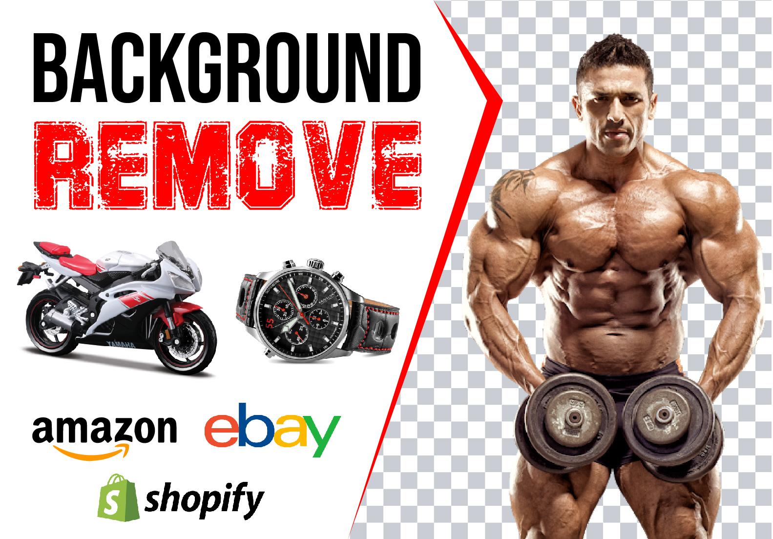 Do 20 to 250 photos background removal, crop image an...