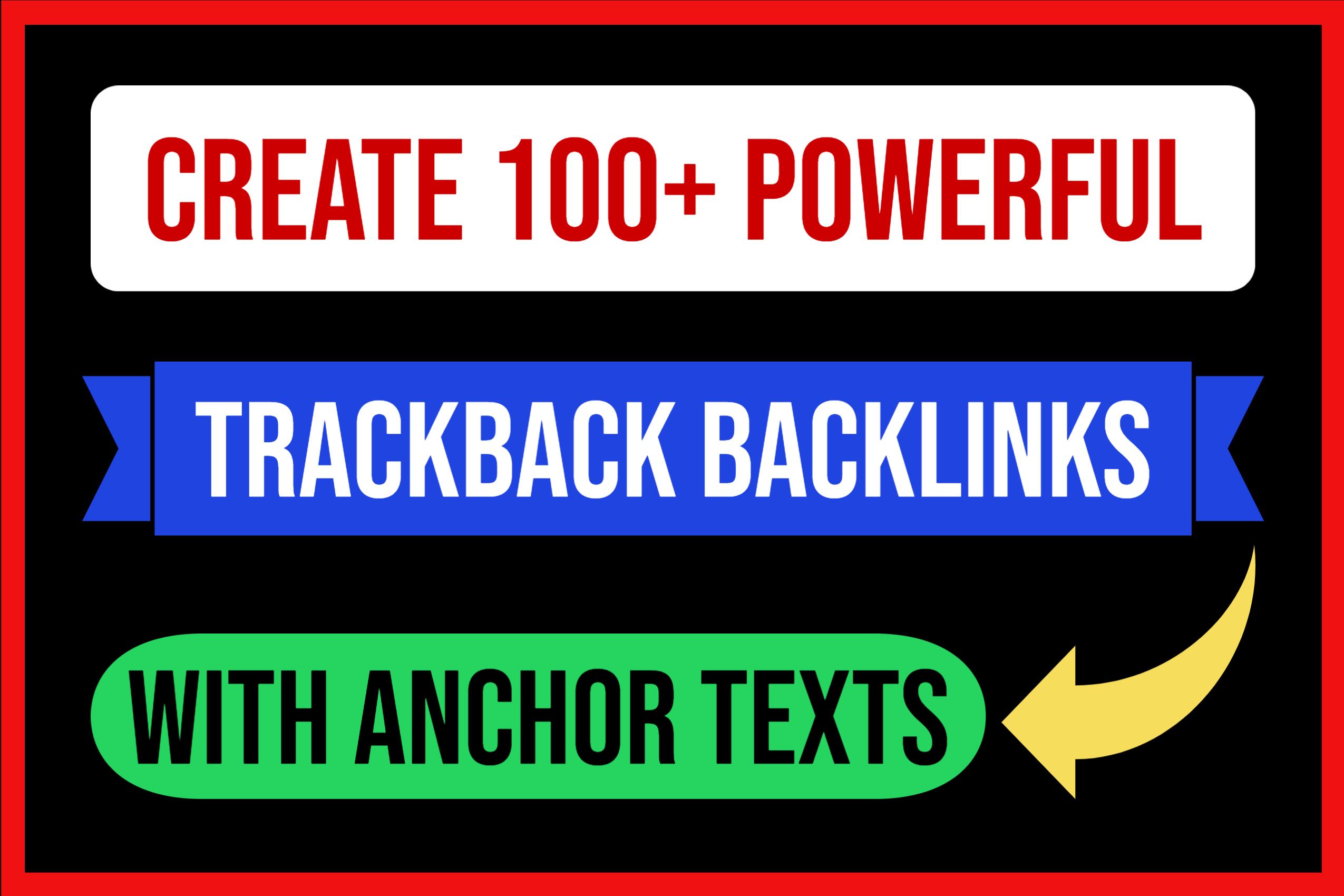 Create 100 Powerful Trackbacks With Anchor Texts