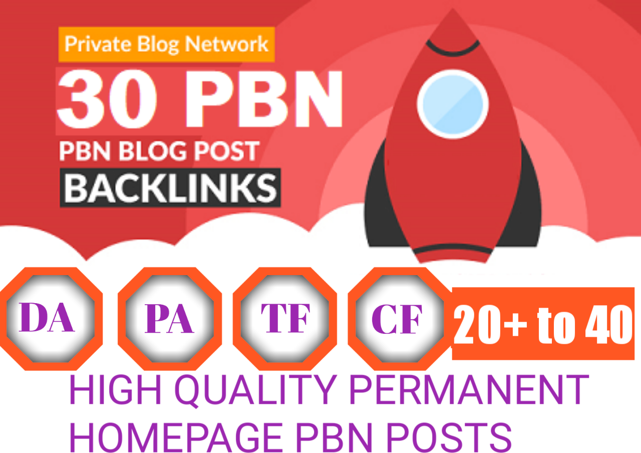 Do 30 PBN Manual Homepage Permanent PBN Backlink With...