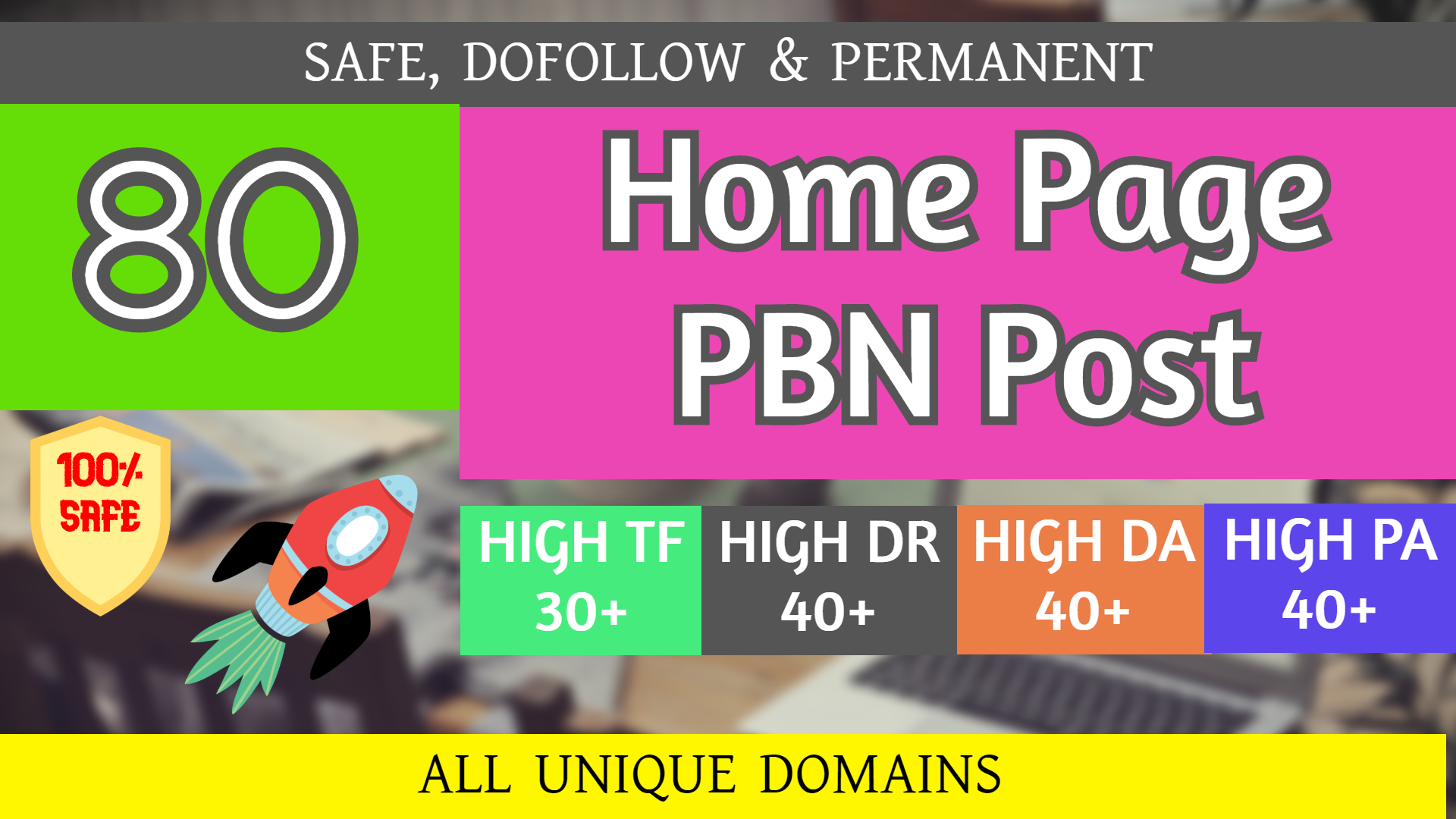 get 80+ permanent backlink with 30+ DA 40+ PA20+dofol...