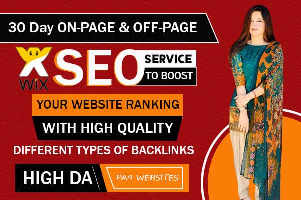 I will provide complete wix SEO with high quality bac...