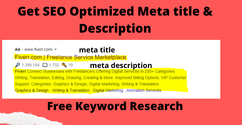 Google 1st page ranking with SEO optimized meta title...