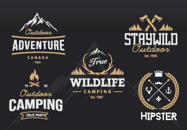 I will create unique vitage retro and badge logo with...