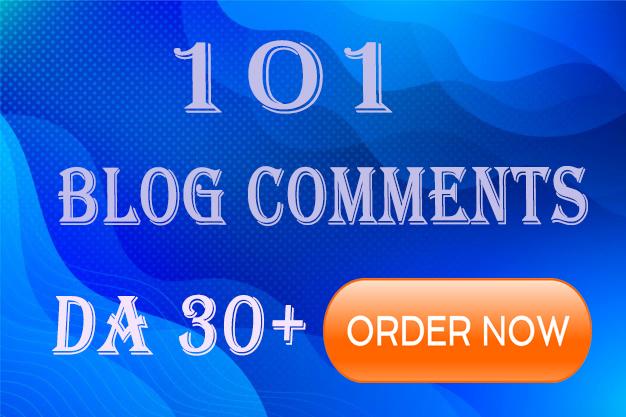 I will create 101 Dofollow Blog Comments Backlinks Hi...