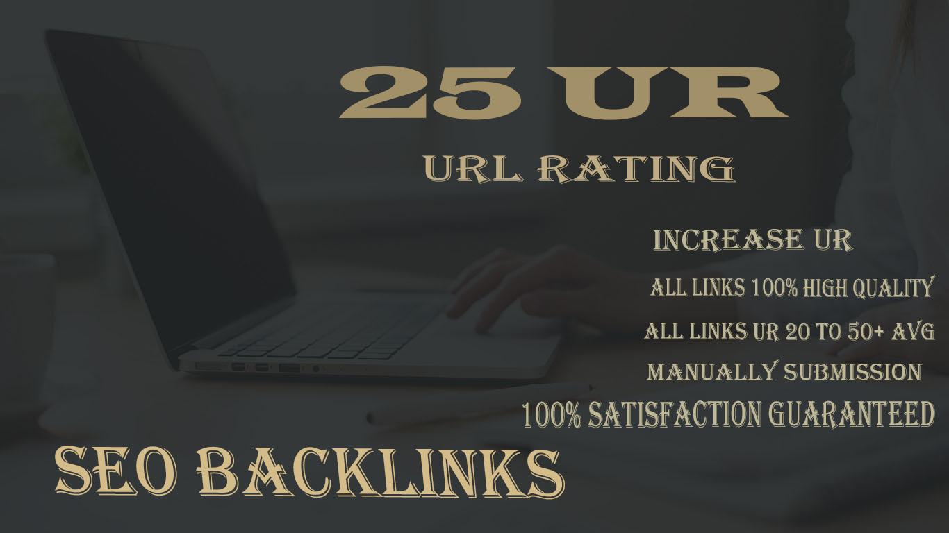 I will provide 25 High URL Rating UR 25+ Backlinks Fo...
