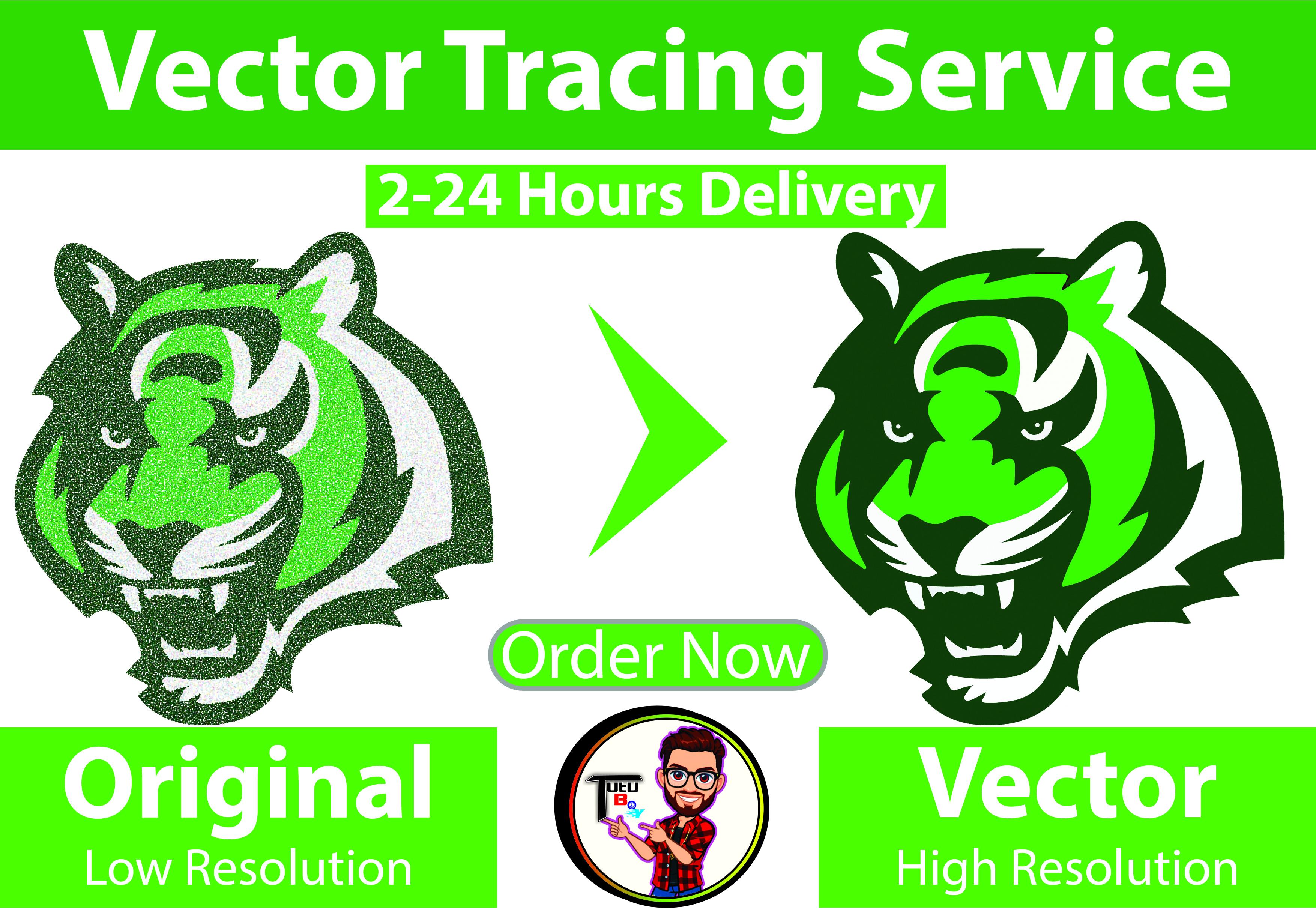 convert logo to high quality vector tracing 20 hours