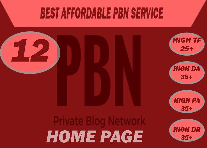 i will do Home page 12 PBN High 20 Plus DA PA CF TF D...