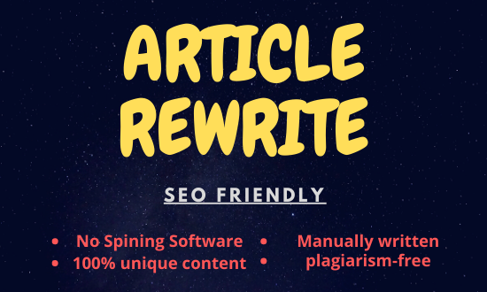 Rewrite your article and blog without spinners for un...