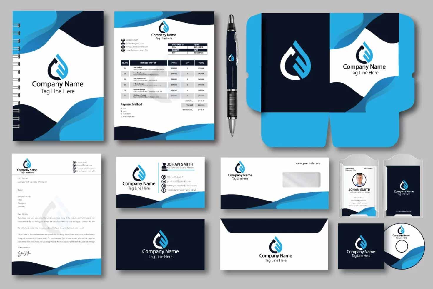 I will design business card letterhead and full stati...