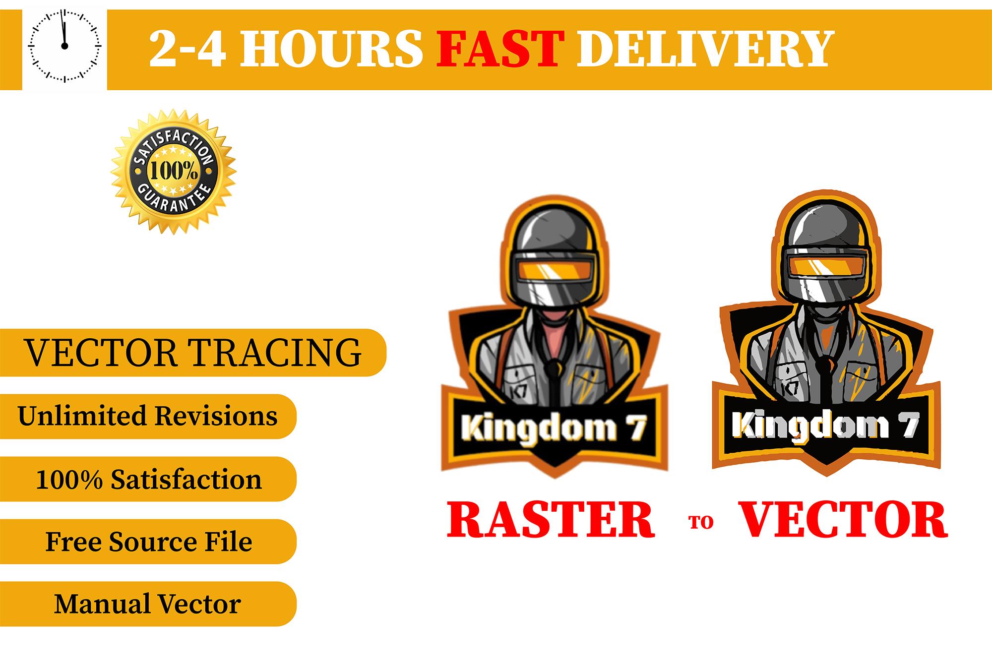 I will do vector tracing, redraw or convert to vecto...