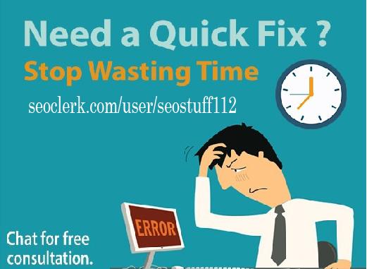 I will find all SEO errors or bugs and fix it from yo...