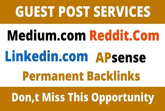 DA93+ Publish 4 Guest Post On medium, Reddit, Linke...