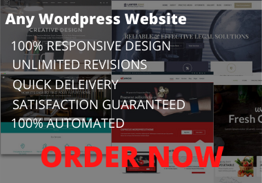 create modern and pixel perfect wordpress website des...