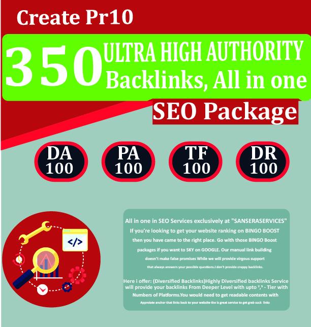 Create Pr10-350+ ULTRA HIGH AUTHORITY Backlinks, All...