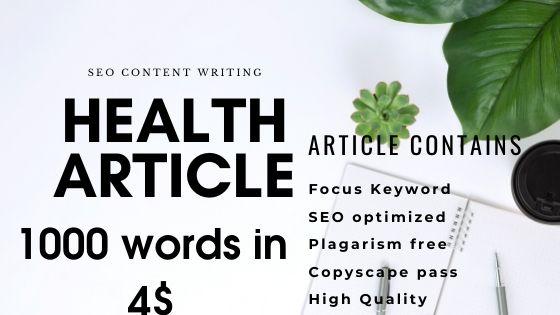 1000 word health and medical article