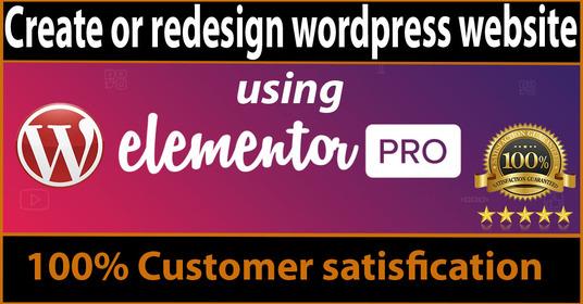 Professionally will design wordpress website using el...