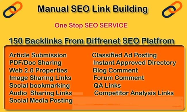 I will provide all in one manual SEO Link Building