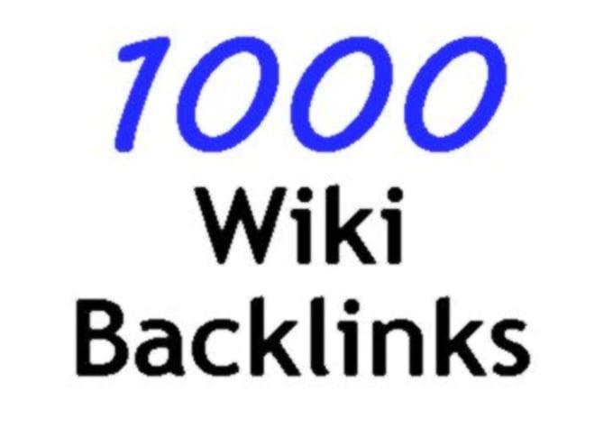 I will Do 1000 Contextual backlinks from wiki website...