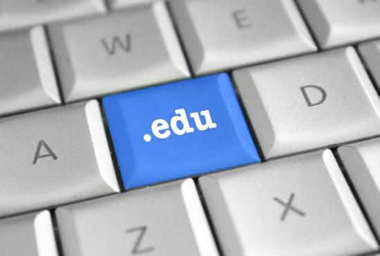 I will give you 100 edu backlinks from high domain au...