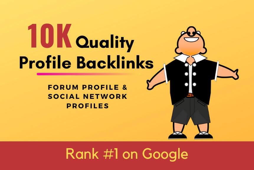 I will create 10k profile backlinks with xrumer