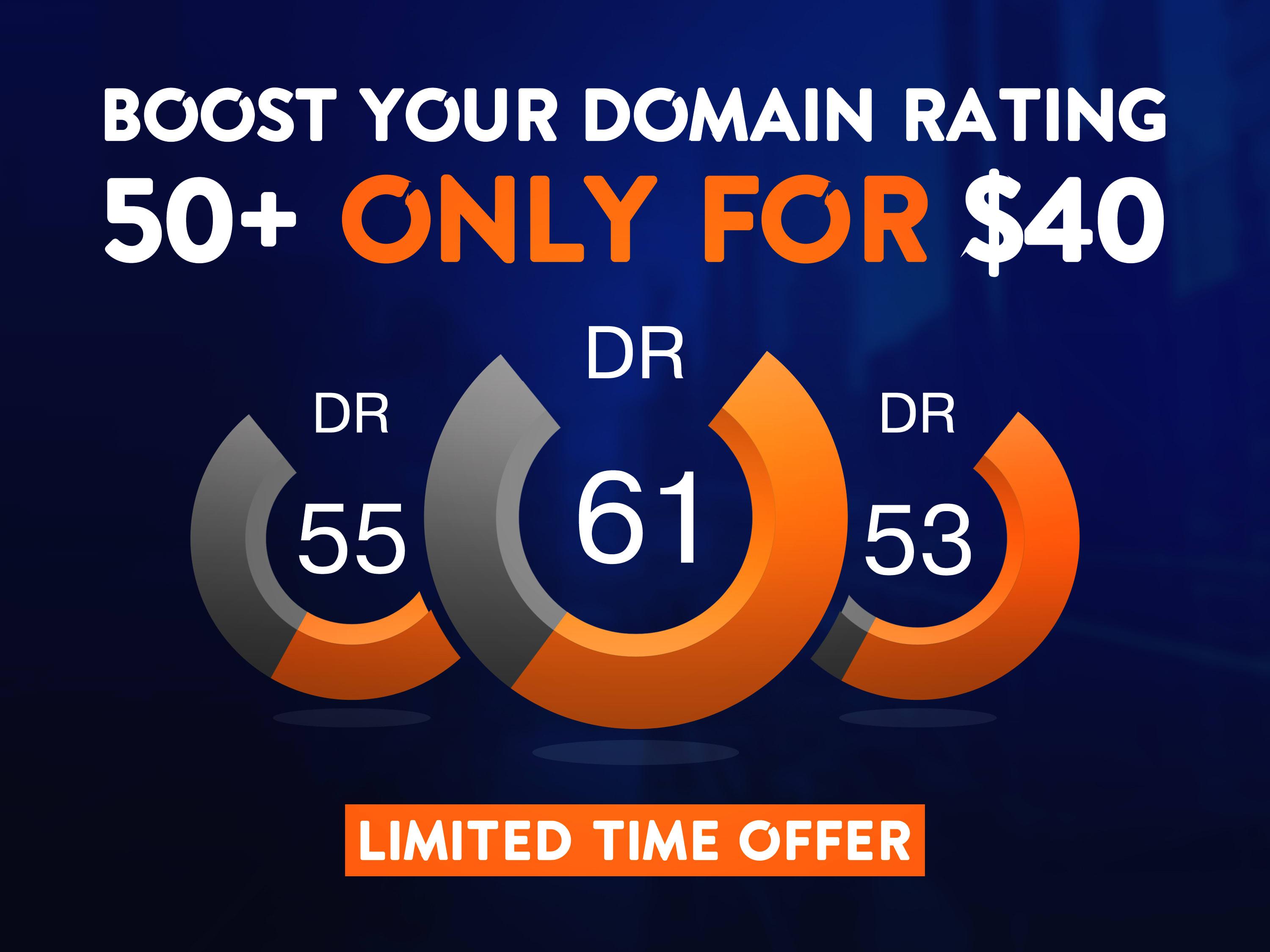 I will Increase Ahref Domain Rating, Ahref DR upto 40...