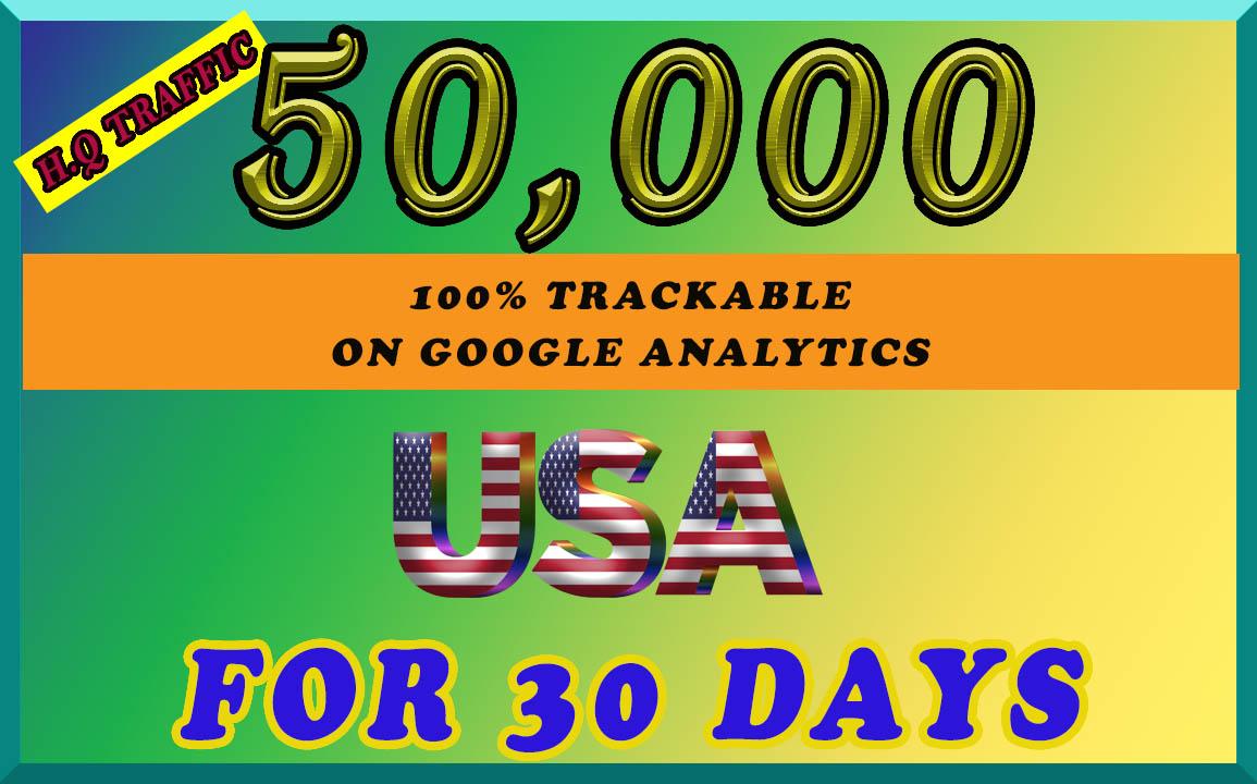 I will send organic 50k Traffic from USA