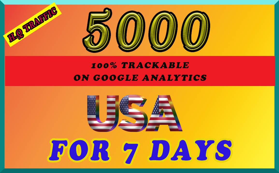 I will send organic 5k targeted traffic from USA