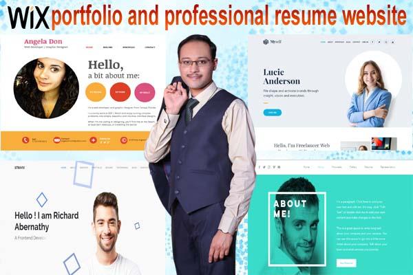 I will create wix portfolio and professional resume o...